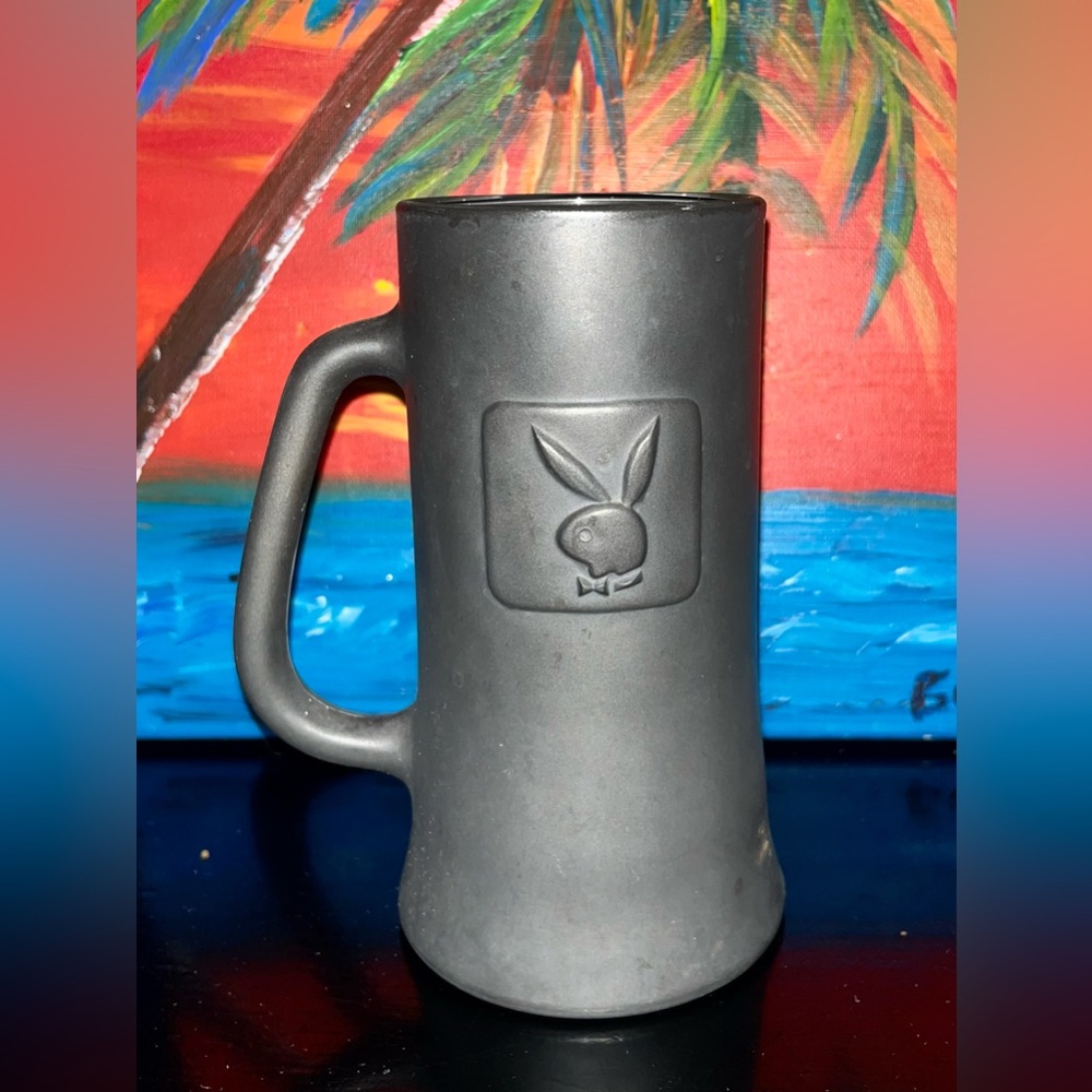 Vintage Playboy Frosted Glass Mugs